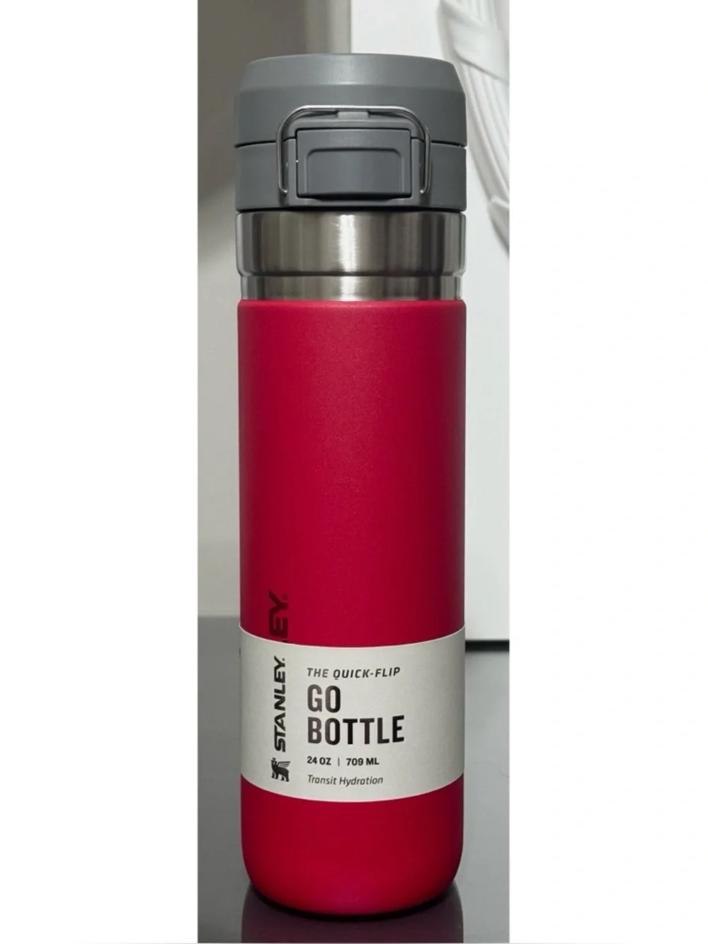 STANLEY The Quick Flip Go 24oz Water Bottle, CHILI RED - Picture 1 of 8